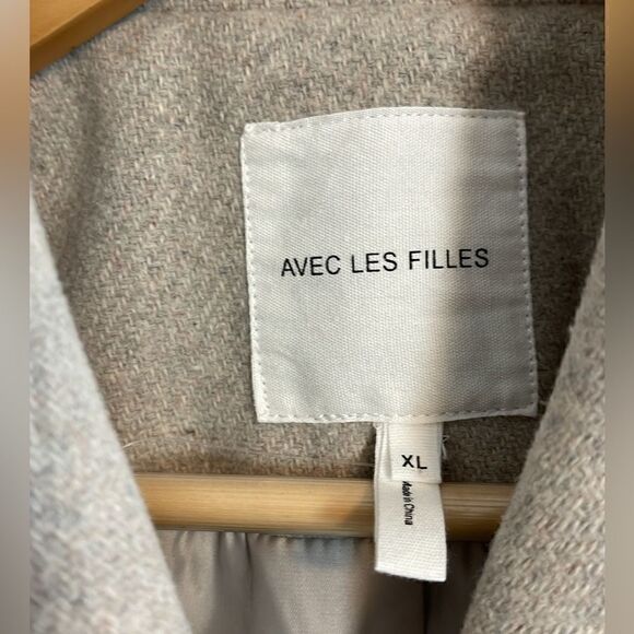 AVEC LES FILLES Belted Envelope Collar Coat Size XL. NWT - Picture 6 of 6